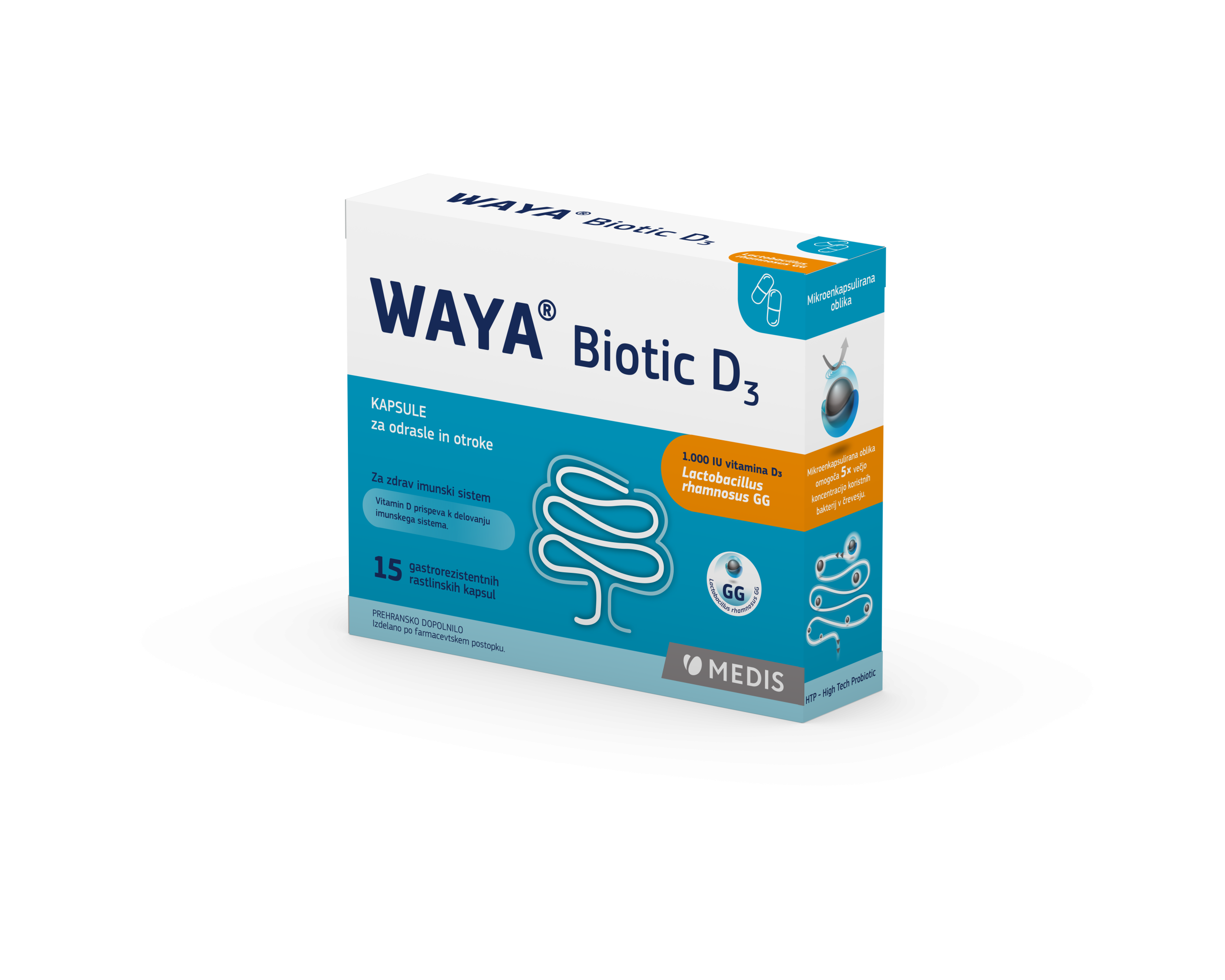 Waya biotic forte D3 kapsule, 15 kapsul