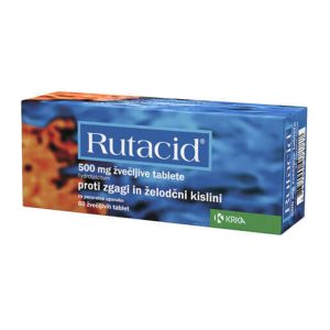 Rutacid 500 mg žvečljive tablete, 60 tablet