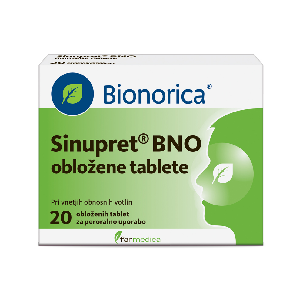 Sinupret BNO Oblo ene Tablete 20 Tablet Lekarna Cvetka