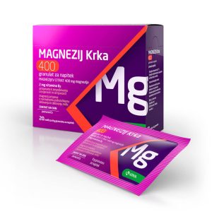 Magnezij Krka 400, granulat za napitek, 20 vrečk