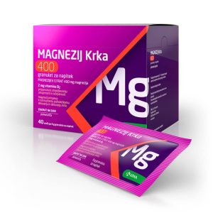 Magnezij Krka 400, granulat za napitek, 40 vrečk