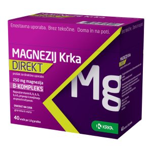 Magnezij Krka Direkt, prašek za direktno uporabo, 40 vrečk