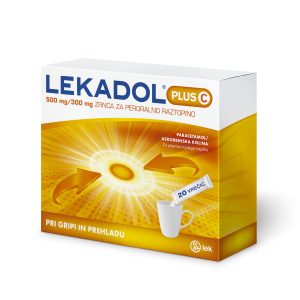 Lekadol Plus C 500 mg/300 mg, zrnca za peroralno raztopino, 20 vrečk