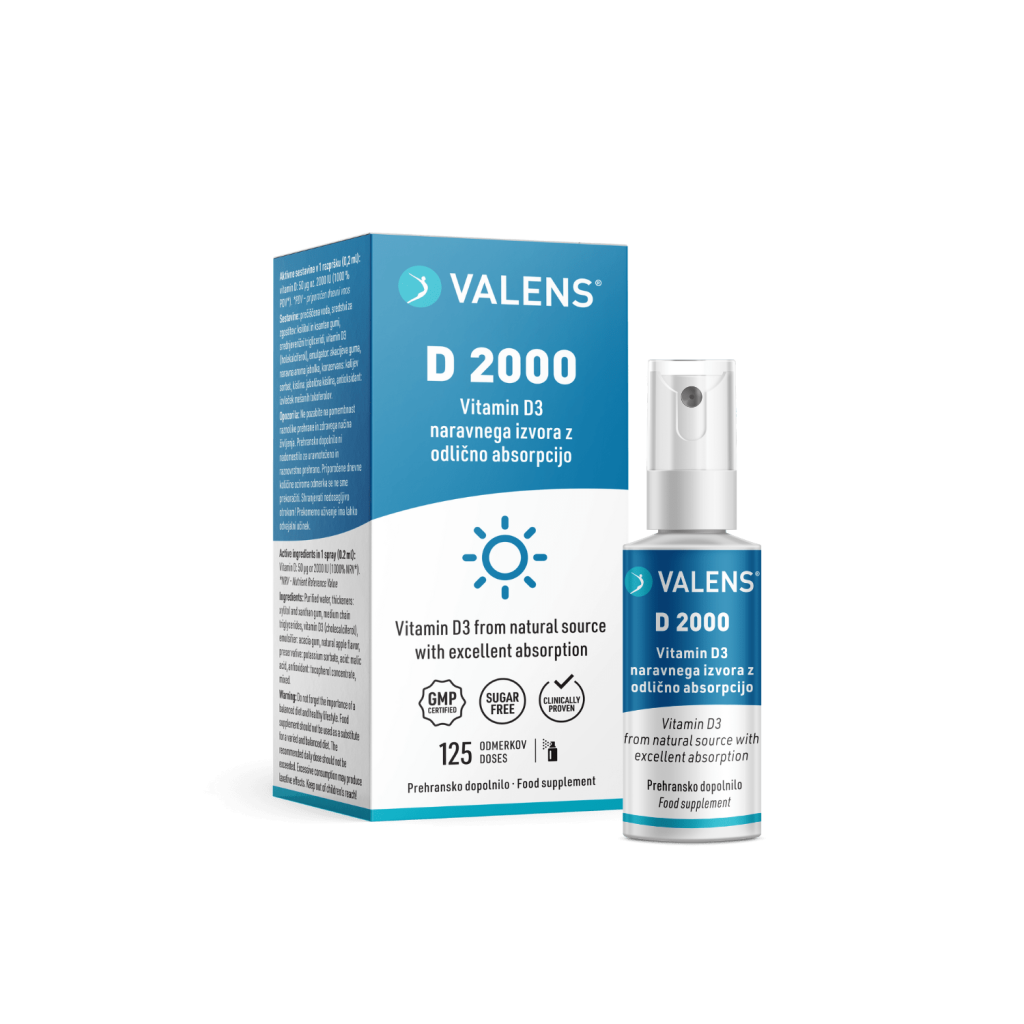 Valens D 2000 ustno pršilo 25ml