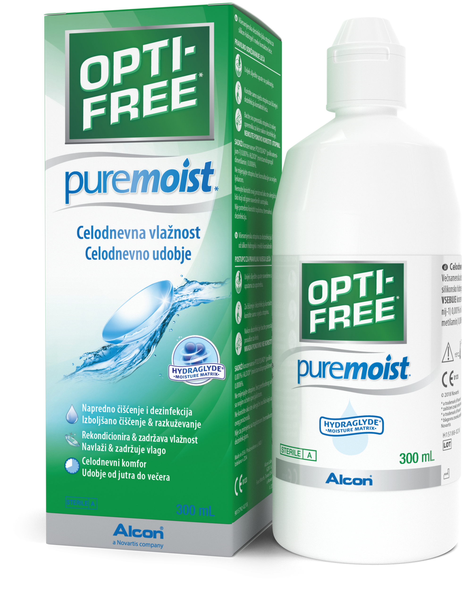 Opti-Free Pure Moist raztopina, 300 ml
