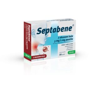 Septabene 3 mg/1 mg pastile z okusom kole, 16 pastil