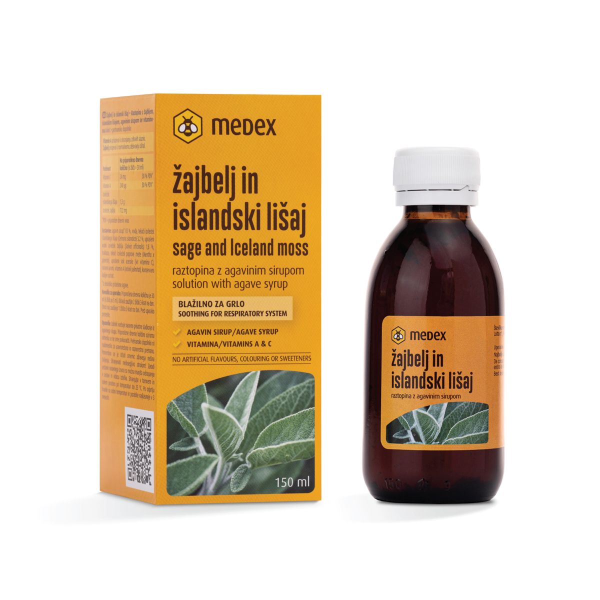 Sirup z žajbljem Medex, 150 mL