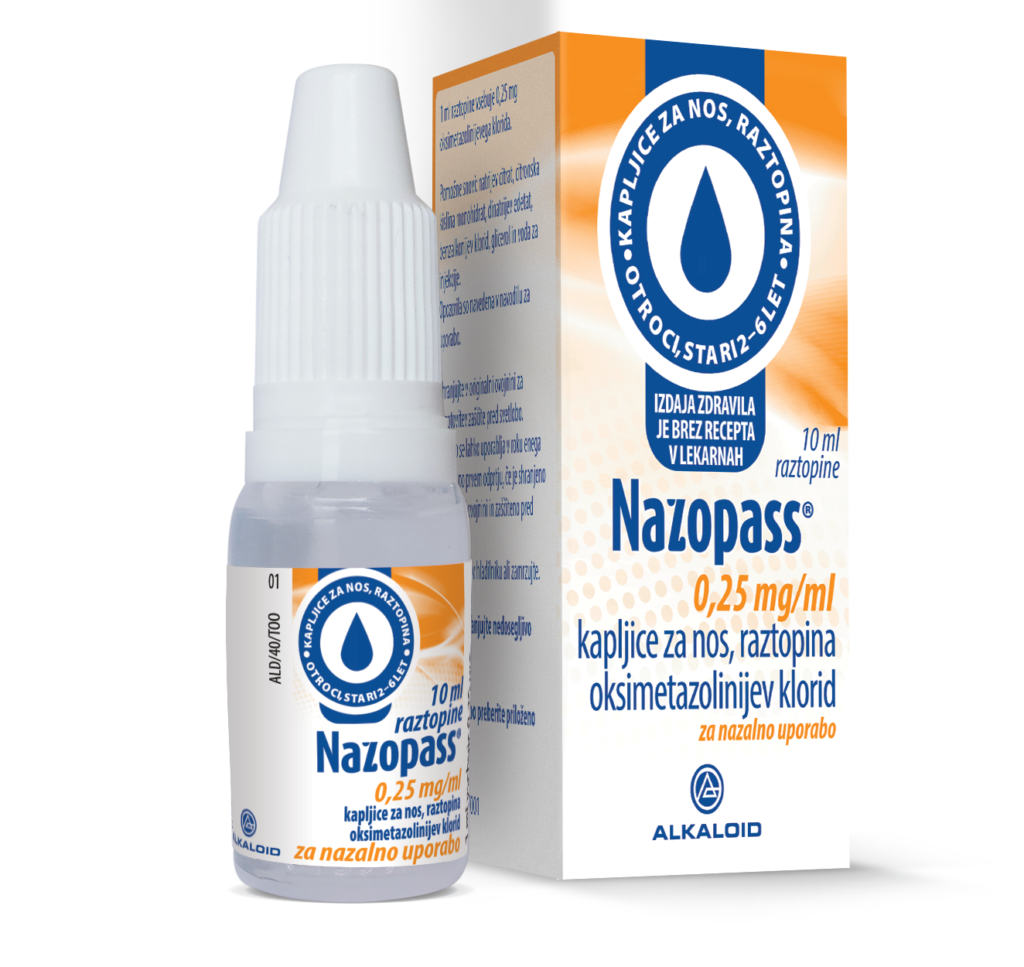 Nazopass 0 25 Mg ml Kapljice Za Nos Raztopina 10 Ml Lekarna Cvetka