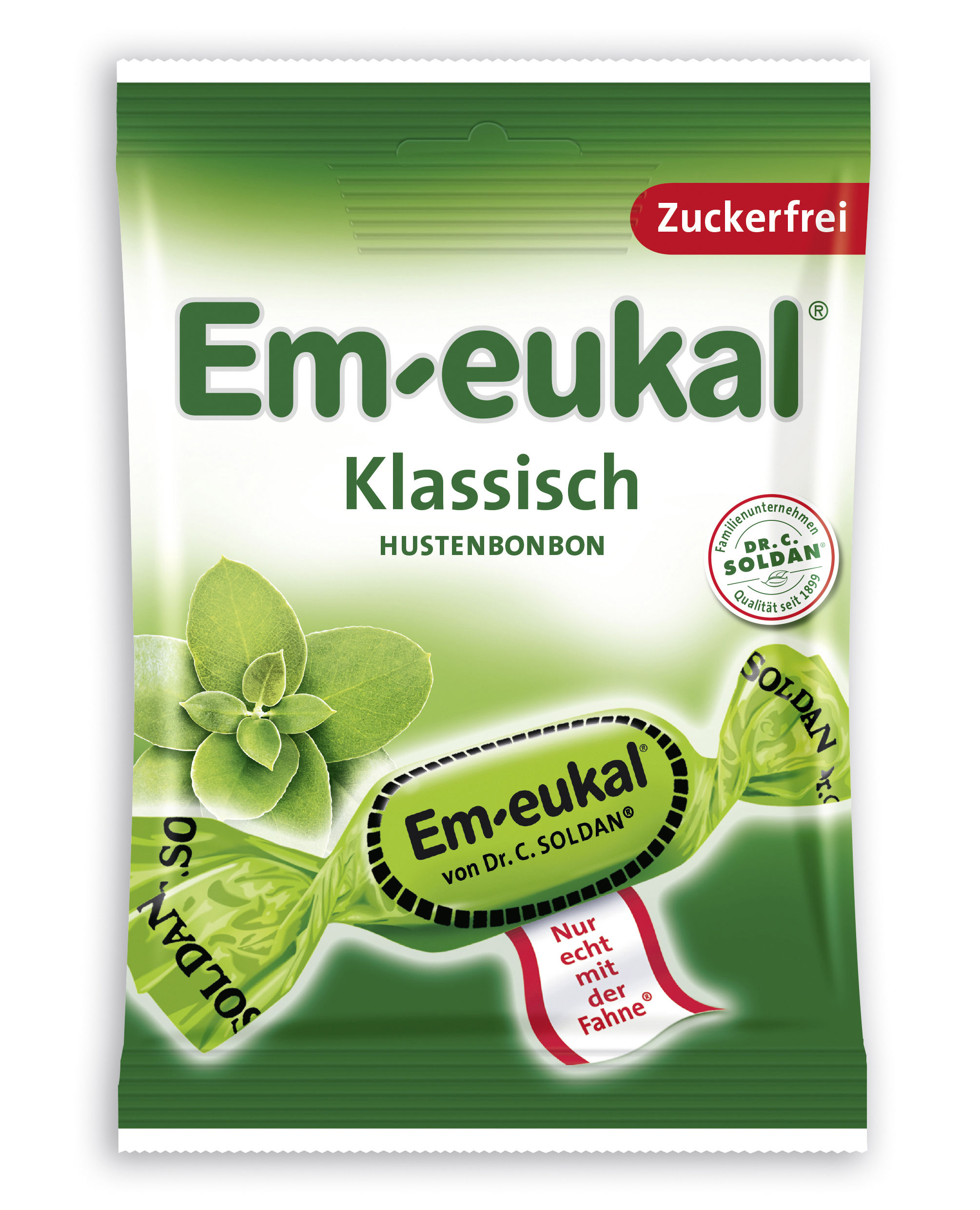 Trdi bonboni Em-eukal brez sladkorja - klasik, dr. C. Soldan, 75g