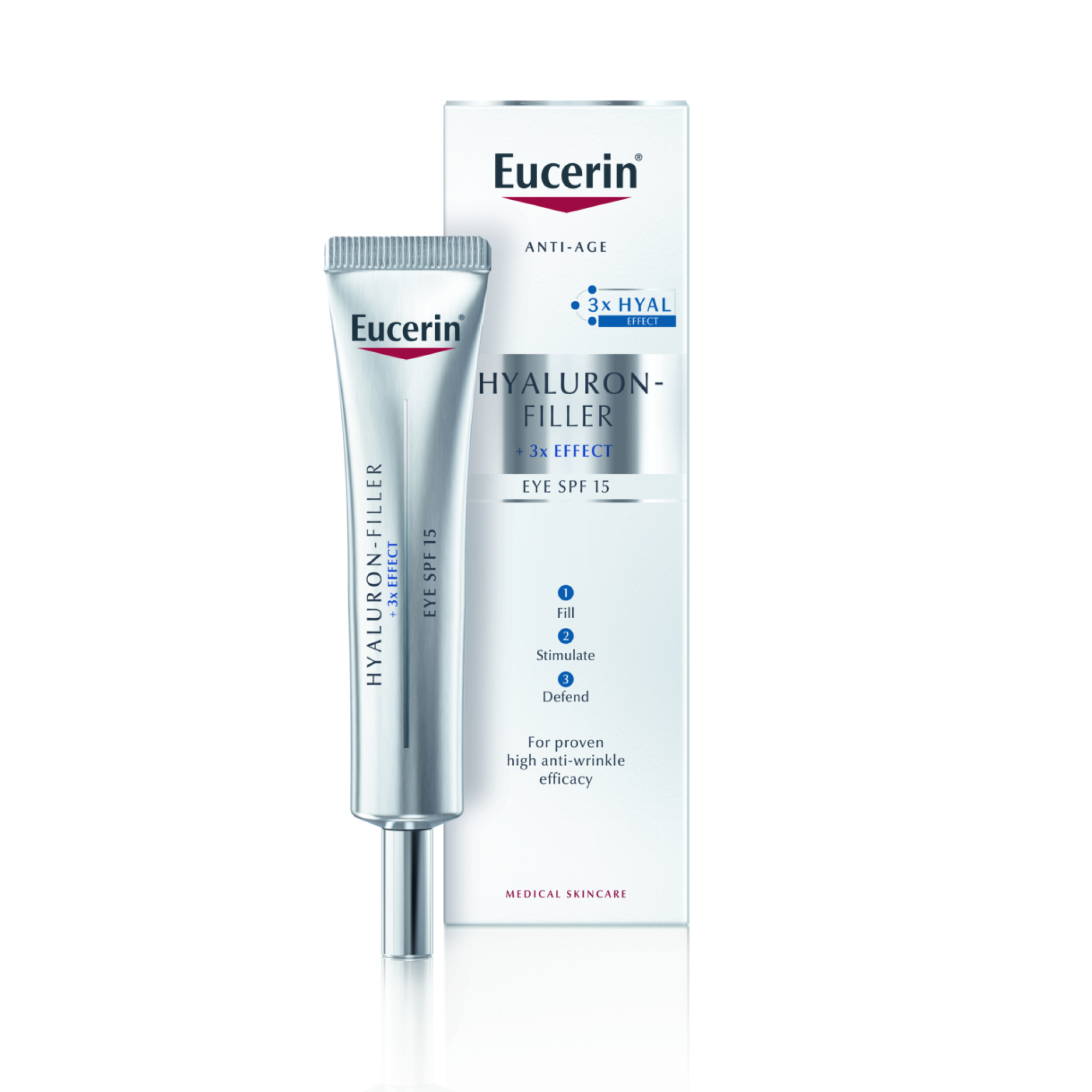 Eucerin Hyaluron-Filler krema za okrog oči z ZF 15, 15 ml