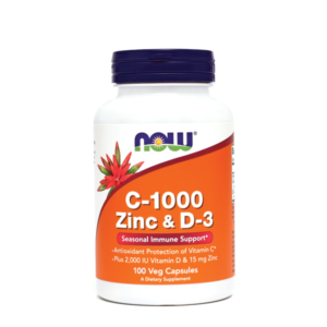 NOW C-1000, CINK, D-3, 100 tablet