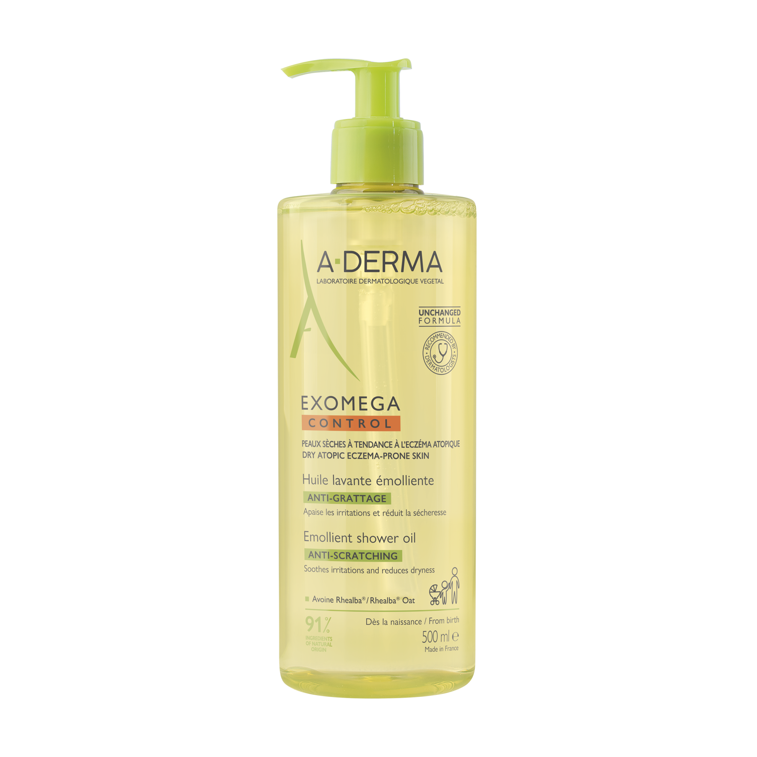 A-DERMA EXOMEGA CONTROL OLJE ZA TUŠIRANJE PUMPICA 500ML