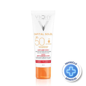 VICHY CAPITAL SOLEIL KREMA ZA ZAŠČITO PRED SONCEM Z ANTI-AGE UČINKOM ZF50+,50 ML