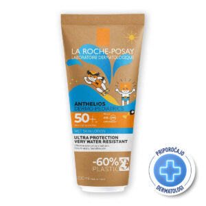 La Roche-Posay ANTHELIOS DP Wet Skin Losjon za zaščito pred soncem za mokro in suho kožo za otroke SPF50+, 200 ml