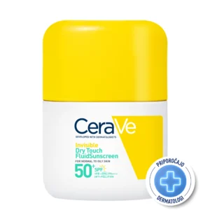 CeraVe Nevidni „Dry Touch” fluid za zaščito pred soncem, SPF 50+, zelo visoka zaščita, 50 ml