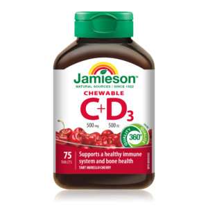 JAMIESON VIT C&D bonboni češnja, 75 tablet