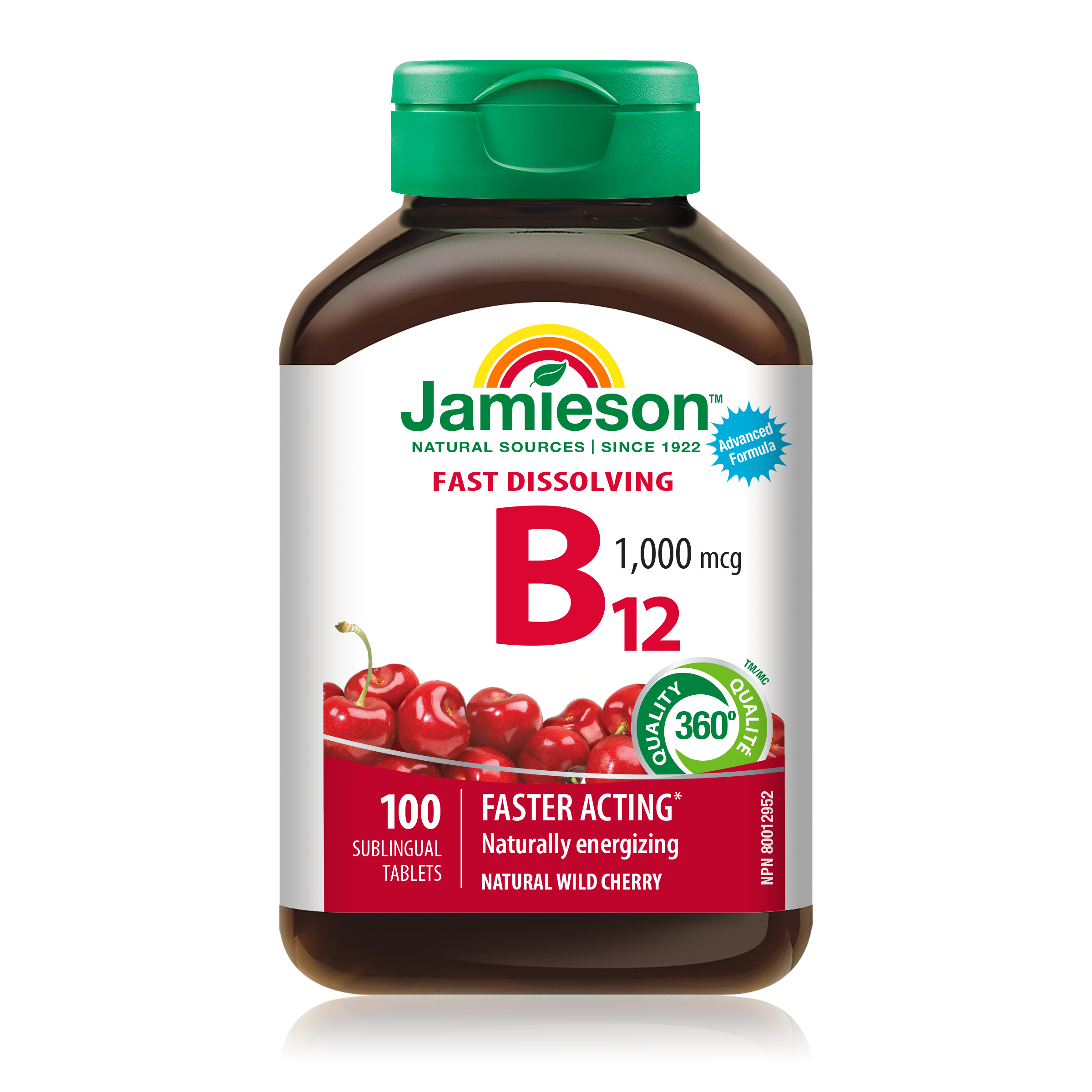 JAMIESON VIT B12 1mg, 100 tablet