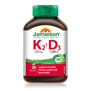 JAMIESON K2 + D3 1000IE, 30 kapsul