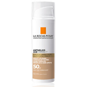 La Roche-Posay ANTHELIOS AGE-CORRECT Tonirana krema za zaščito pred soncem proti staranju kože na obrazu SPF50, 50 ml