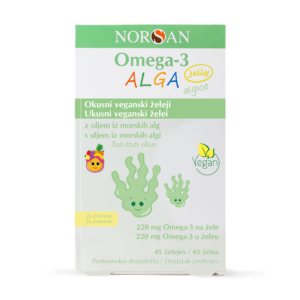 NORSAN OMEGA-3 ALGA ŽELEJČKI, 45 želejčkov