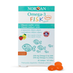 NORSAN OMEGA-3 FISK ŽELEJČKI, 45 želejčkov