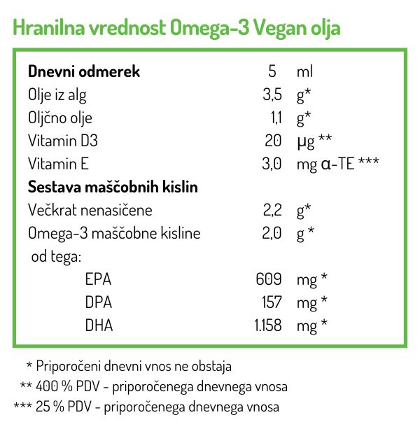 NORSAN OMEGA-3 VEGANSKO OLJE, 100 ML - slika 2