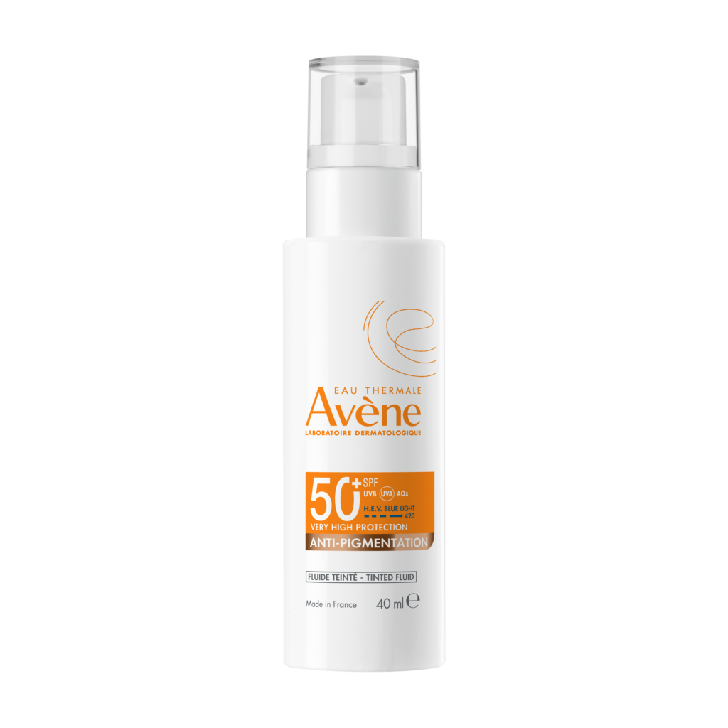 Avène zelo visoka zaščita ANTI-PIGMENTATION obarvani fluid SPF 50+, 40 ml