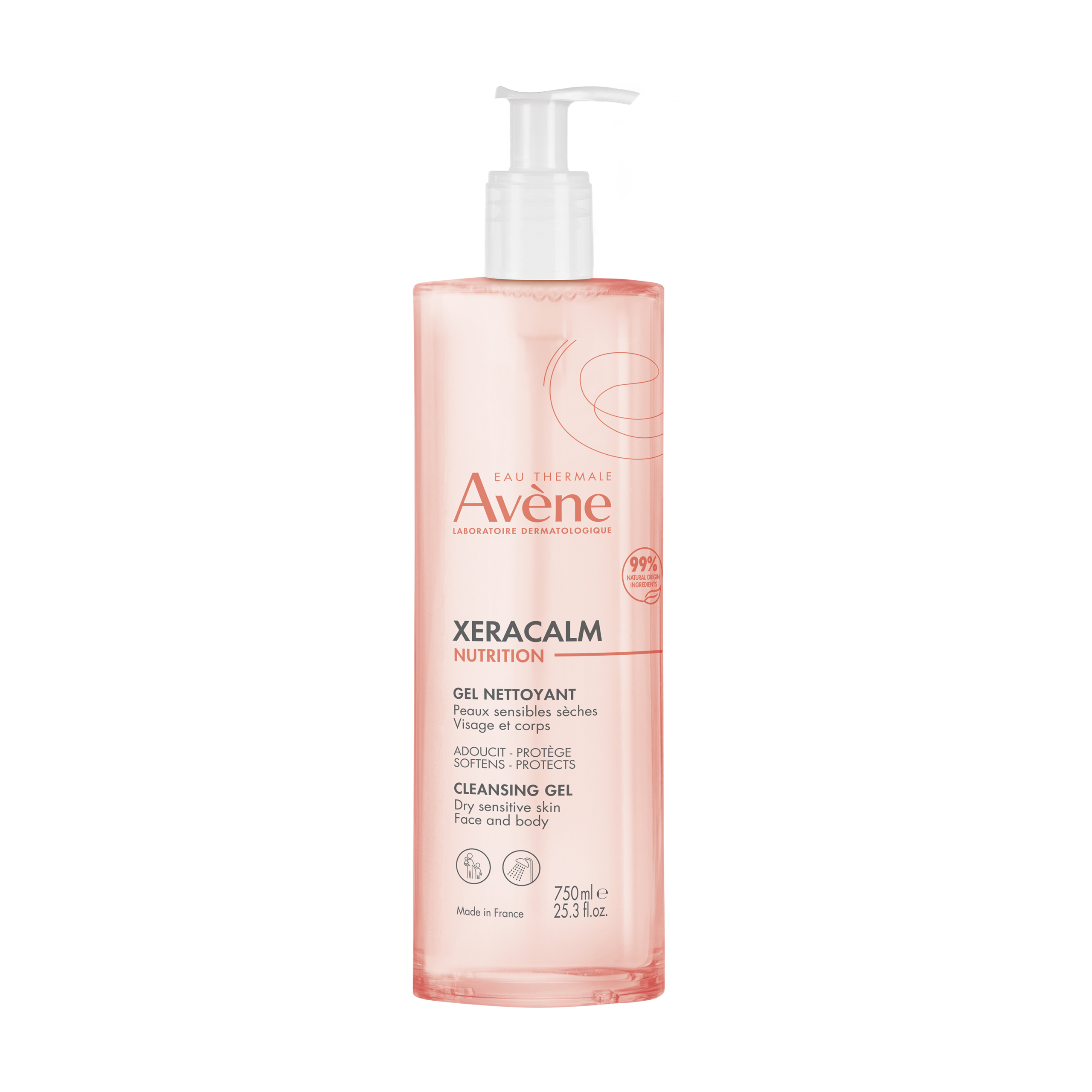 Avène XeraCalm Nutrition vlažilni gel za čiščenje, 750 ml