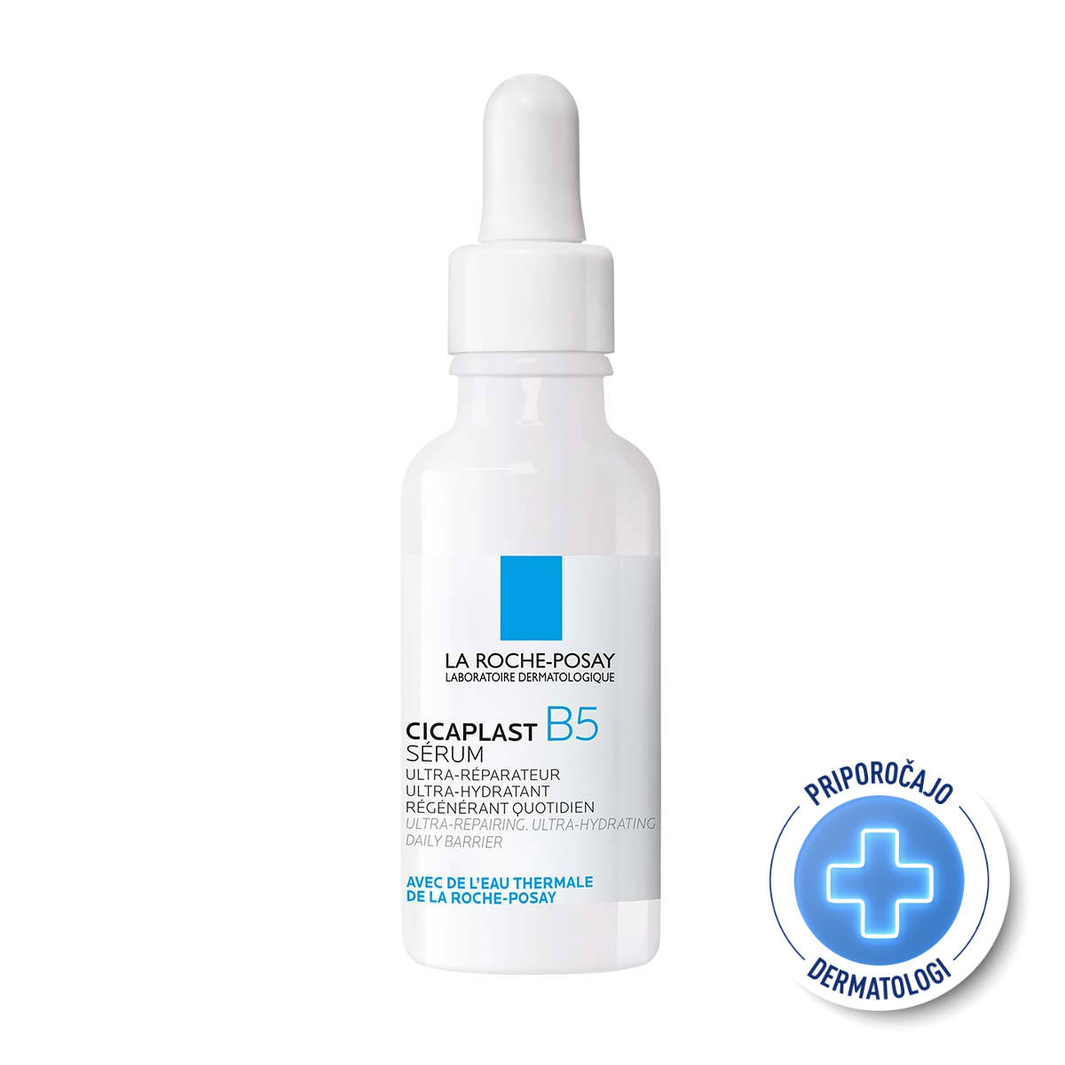 La Roche-Posay CICAPLAST B5 SERUM Ultra obnovitveni in vlažilni serum za dehidrirano in razdraženo kožo brez sijaja, 30 ml