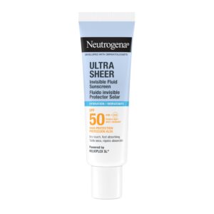 Neutrogena® Ultra Sheer Invisible Fluid SPF50 – nevidni vlažilni fluid za zaščito pred soncem z ZF50, 50 ml