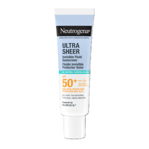 Neutrogena® Ultra Sheer Invisible Fluid Oil Control SPF50 – nevidni vlažilni fluid za zaščito pred soncem za uravnavanjem sebuma z ZF50, 50 ml