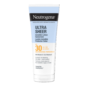 Neutrogena® Ultra Sheer Invisible Lotion SPF30 – nevidni vlažilni losjon za zaščito pred soncem, za obraz in telo, z ZF30, 200 ml