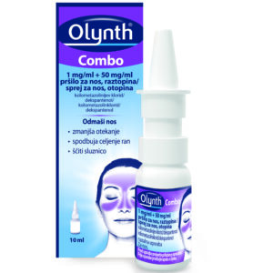 Olynth Combo 1 mg/ml + 50 mg/ml pršilo za nos, raztopina, 10 ml