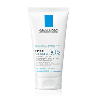 La Roche-Posay LIPIKAR gel s 30 % ureje za ciljano uporabo na suhih in grobih predelih kože, 50 ml