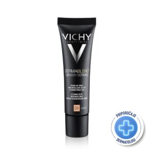 VICHY DERMABLEND 3D KOREKCIJA Korektivni puder za mastno kožo, nagnjeno k aknam SPF25, 35, 30 ml SAND