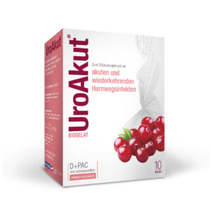 Biogelat UroAkut – Manoza in Ameriška Brusnica, 10 vrečk