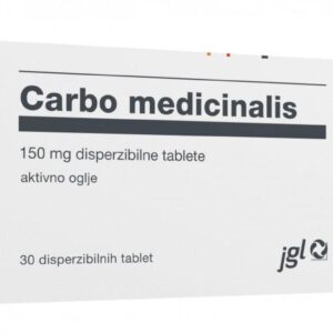 Carbo medicinalis 150 mg disperzibilne tablete, 30 tablet
