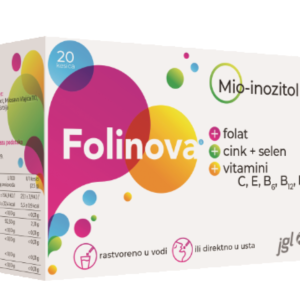 FOLINOVA Prehransko dopolnilo z inozitolom, 20 vrečk po 2,5 g