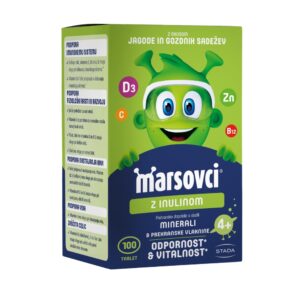 Marsovci žvečljive tablete z inulinom - okus mix, 100 tablet