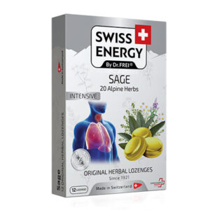 SWISS ENERGY INTENSIVE ZELIŠČNE PASTILE – 20 zelišč in žajbelj, 12 pastil