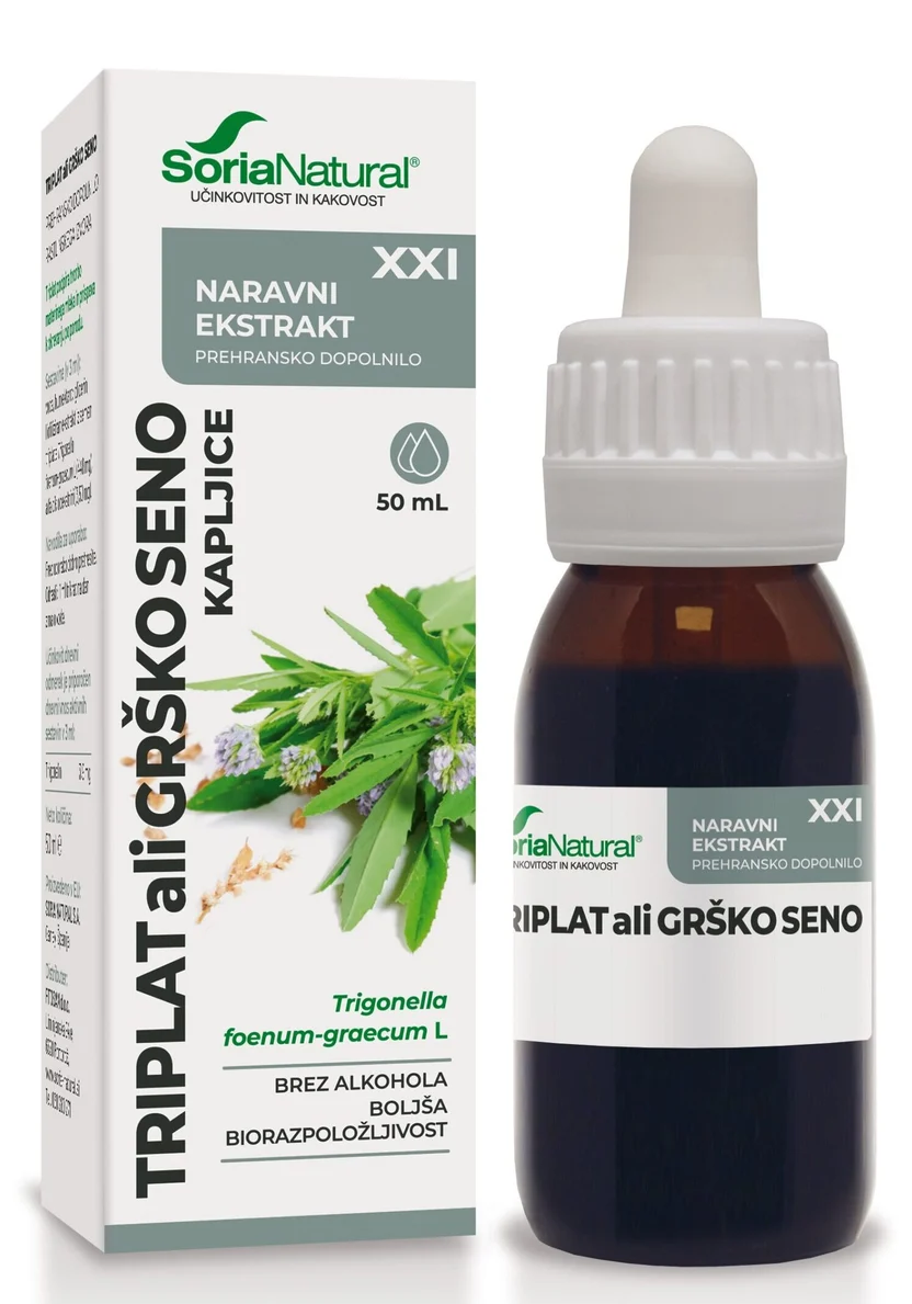 Soria Triplat - grško seno brezalkoholne kapljice XXI, 50 ml