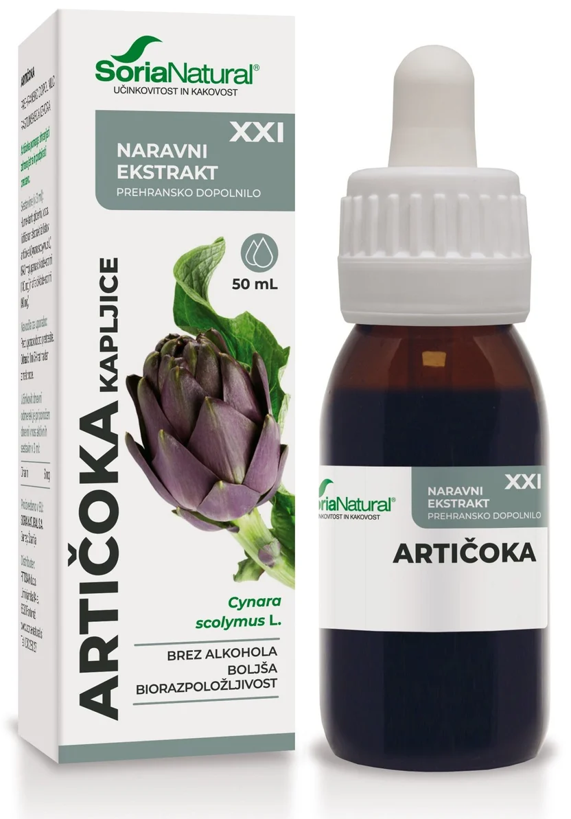 Soria Artičoka brezalkoholne kapljice XXI, 50 mL