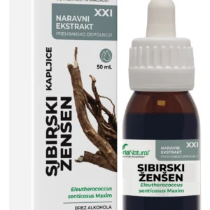 Soria Sibirski ženšen-elevterokok brezalkoholne kapljice XXI, 50 mL